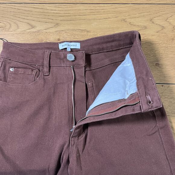 WeWoreWhat Womens Coasted Icon Jeans Cacao Size 27 Straight Leg Preppy Academia - Picture 3 of 9